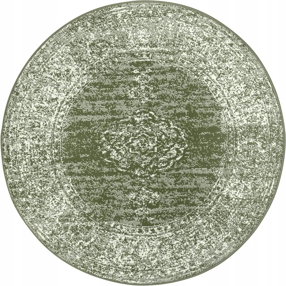 Kerek szőnyeg 160cm hagyományos, klasszikus minta a nappaliba puha sörtékkel