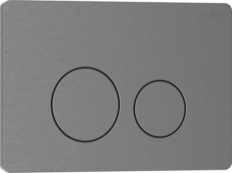 Mexen Tex 06 öblítőgomb rozsdamentes acél, kefe hatású gun szürke - 6106-12