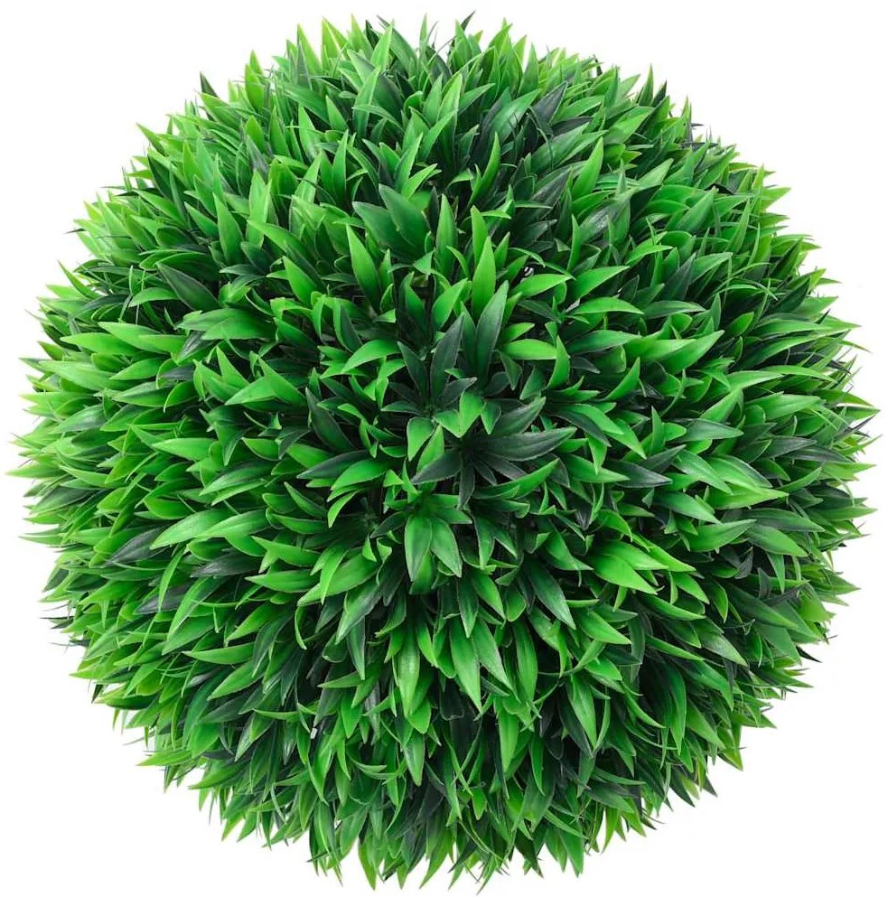 2 db zöld mesterséges boxwood gömbök LED fényekkel 47 cm