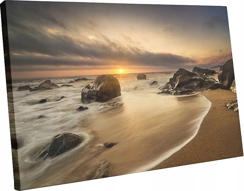 Vászonkép Nappaliba Naplemente Tenger Tengerpart 70x50