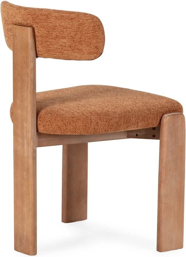 Téglavörös kárpitozott étkezőszék szett 2 db-os Nadia – MOME