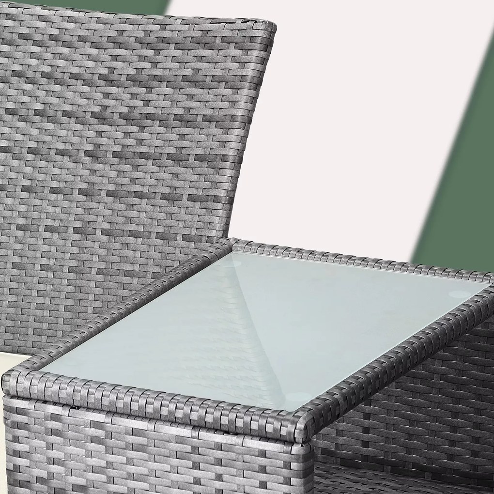 Deuba Rattan kerti pad - szürke