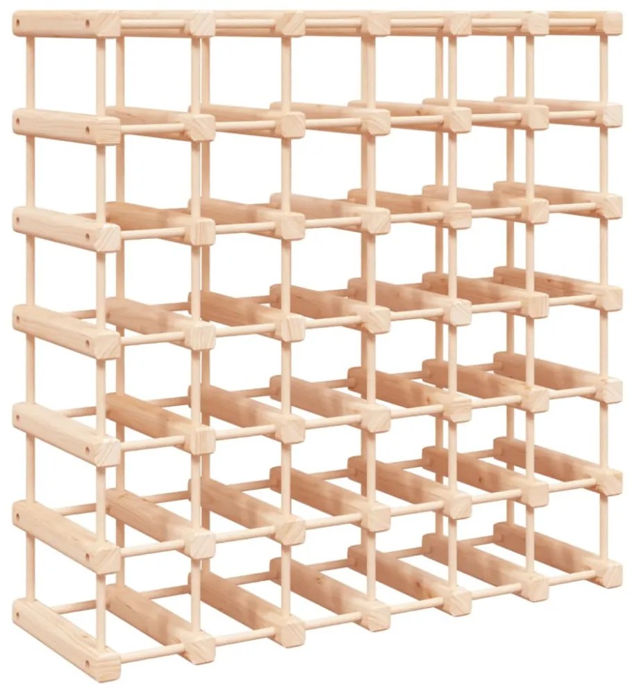 tömör fenyőfa bortartó 42 palackhoz 68,5x23x68,5 cm