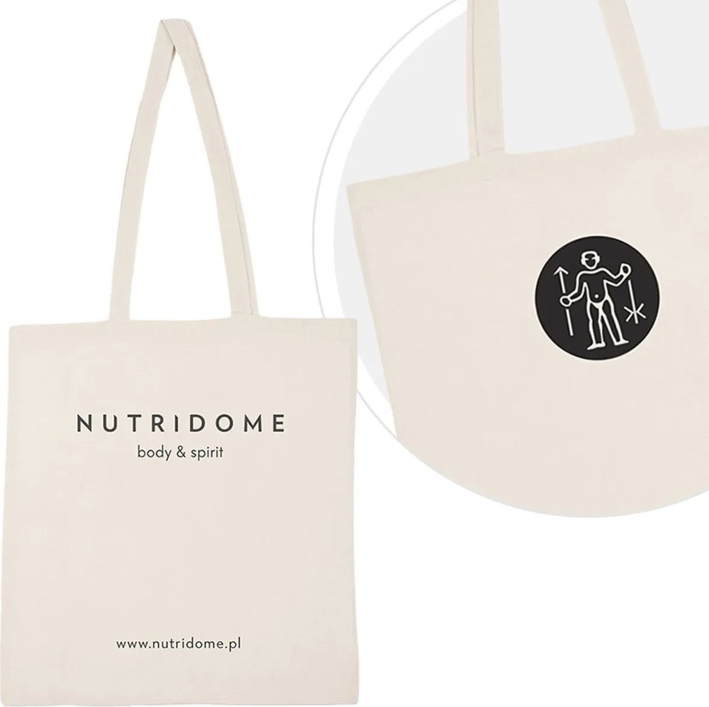 Táska Bevásárló Hálós szövet ekrü bézs Ökológiai Nutridome