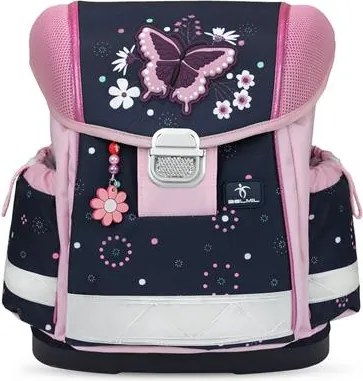 Iskolatáska, fémcsat, BELMIL Classy Midnight Butterfly, éjféli pillangó (BL40313AG73)