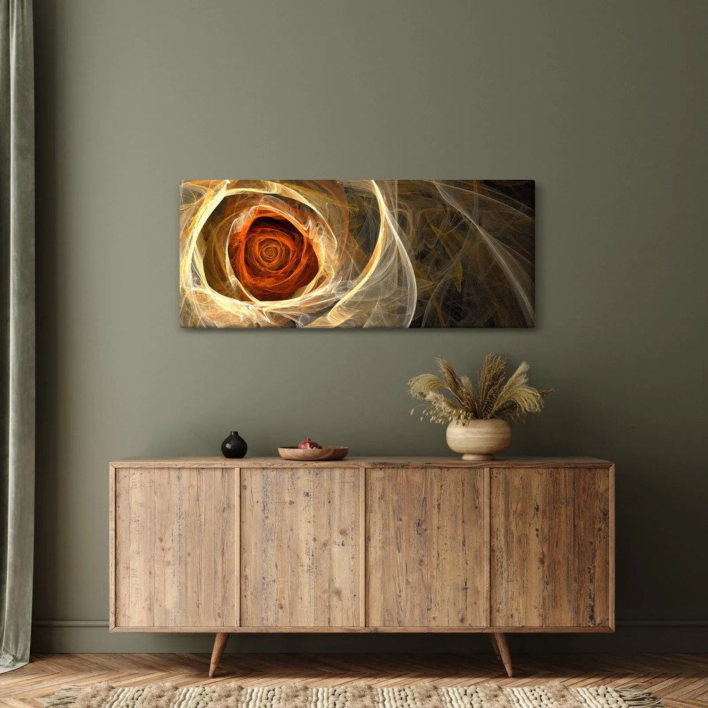 Kép - Absztrakt rózsák tüzes színekben (120x50 cm)