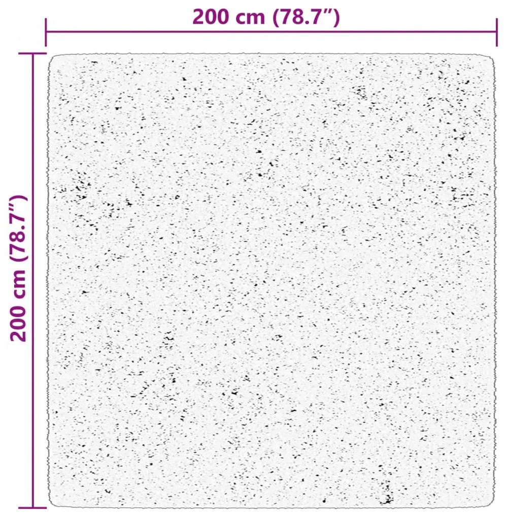 HUARTE piros rövid szálú puha és mosható szőnyeg 200 x 200 cm