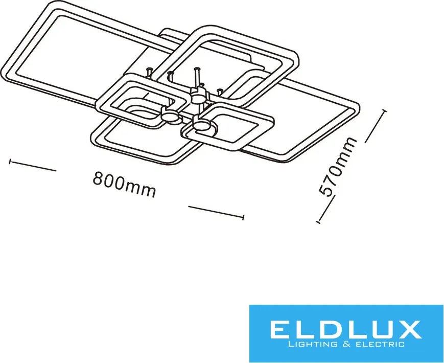ELDLUX C26-B3C Modern LED Mennyezeti Lámpa IP20
