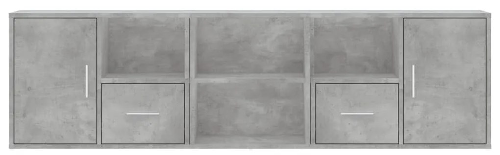 betonszürke szerelt fa sarokszekrény 160 x 40 x 45 cm