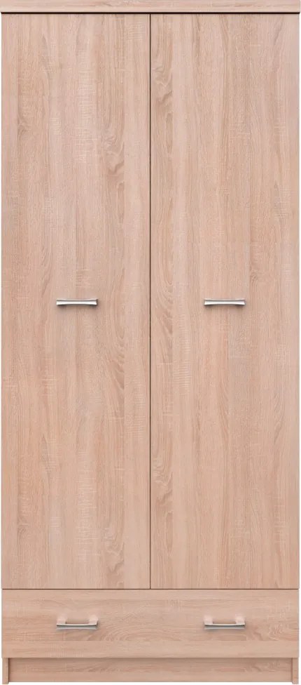 Szekrény 2D1S, sonoma tölgy, TOPTY TYP 30