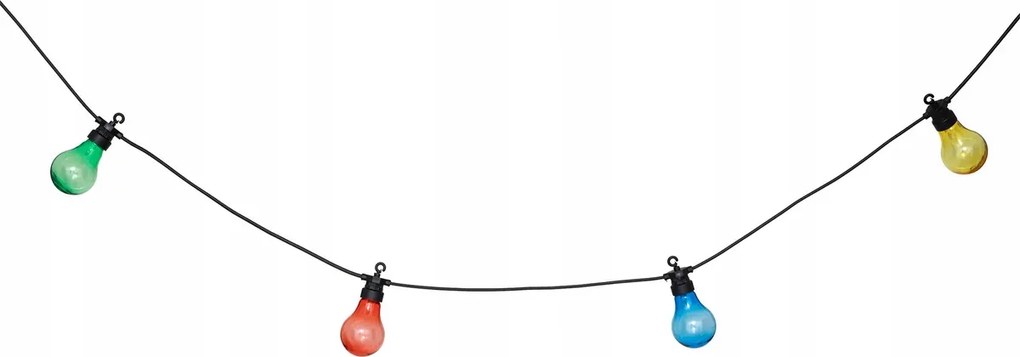 Napelemes Füzér színes erkélyre 10 db izzóval