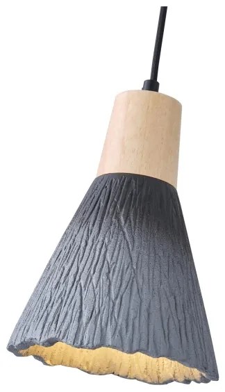 Csillár zsinóron 1xE27/15W/230V szürke