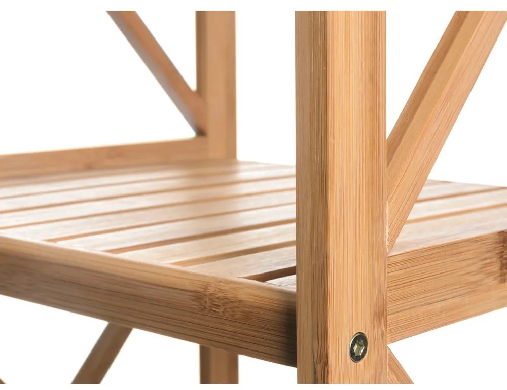 Natúr színű bambusz fürdőszobai polcos állvány 36,5x153 cm – Casa Selección