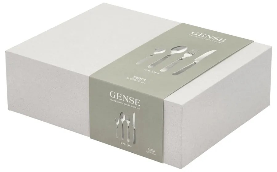 Ezüstszínű rozsdamentes acél evőeszköz készlet 16 db-os Rejka – Gense