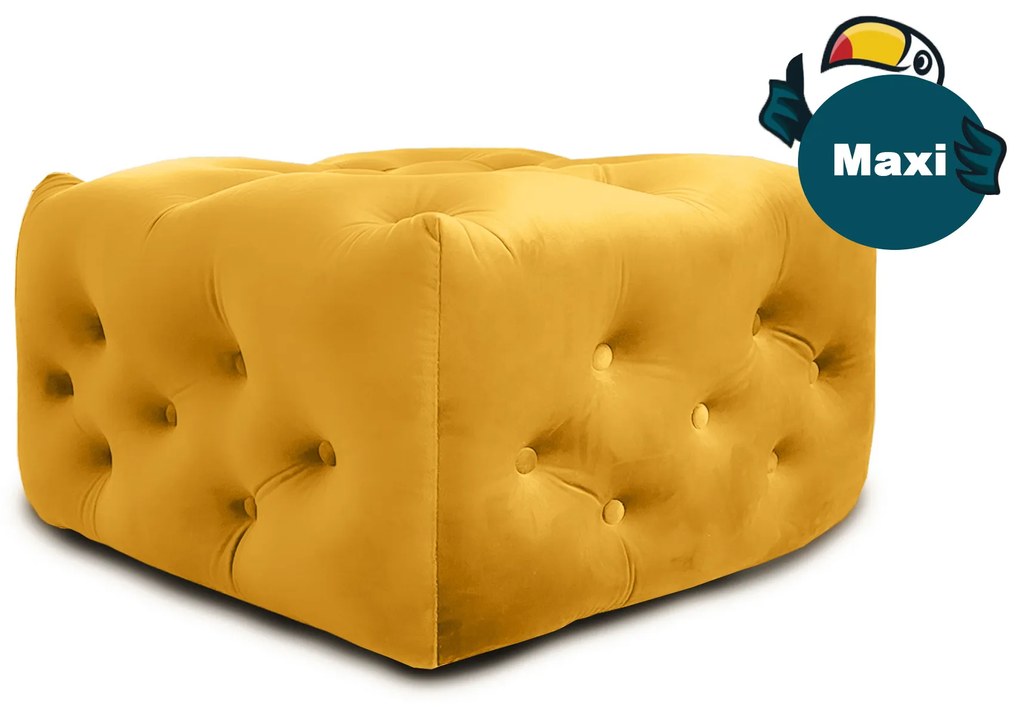 Wilsondo GORM puff 70x70 - sárga