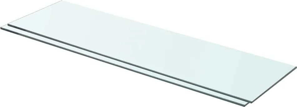 vidaXL 2 db átlátszó üveg paneles polc 70 x 20 cm