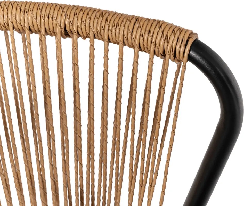 Kerti bútor szett barna/fekete színben – TRISTE