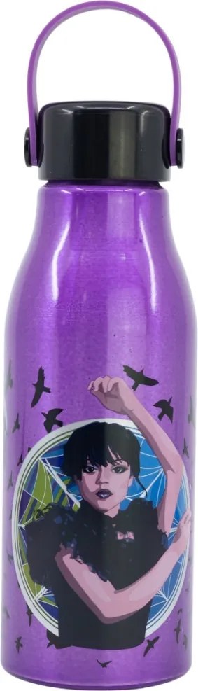 Wednesday Nevermore Flexi alumínium kulacs csavaros kupakkal, akasztóval 760 ml
