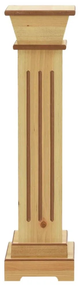 klasszikus faszínű MDF szögletes oszlop virágállvány 17x17x66cm