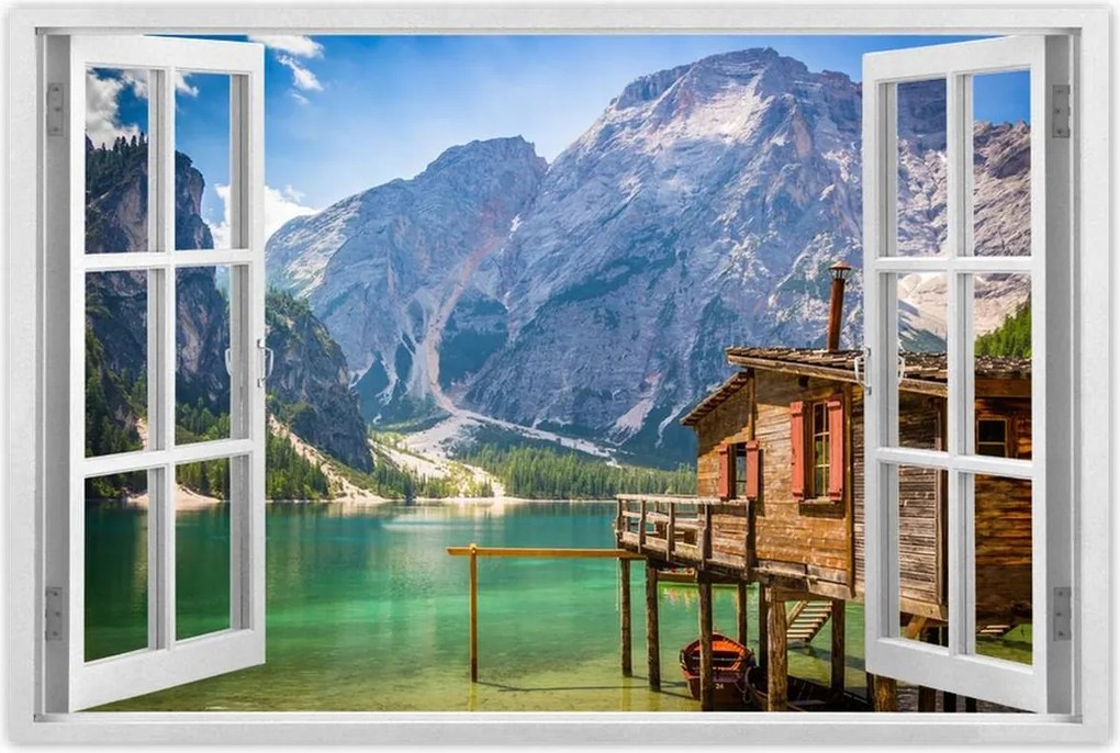 Poszterek 60x40 Fa házikó a hegyekben