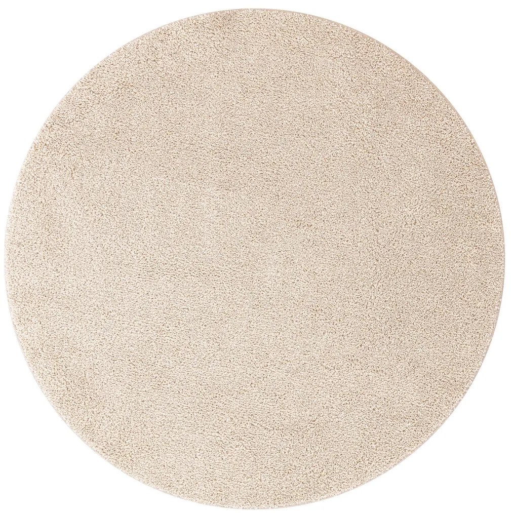 Csúszásgátló Shaggy Szőnyeg Krém 90 x 90 cm PP