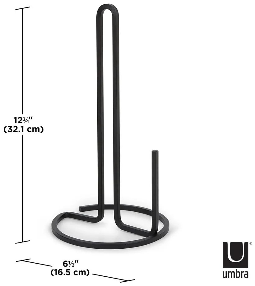 Fekete acél papírtörlő tartó ø 17 cm Squire – Umbra