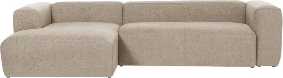 Bézs sarokkanapé (bal oldali) Blok – Kave Home