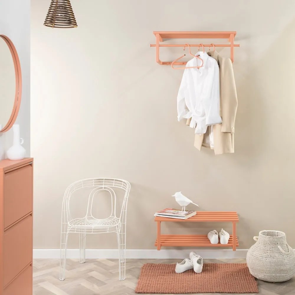 Lazacszínű fém fali fogas polccal Marco – Spinder Design