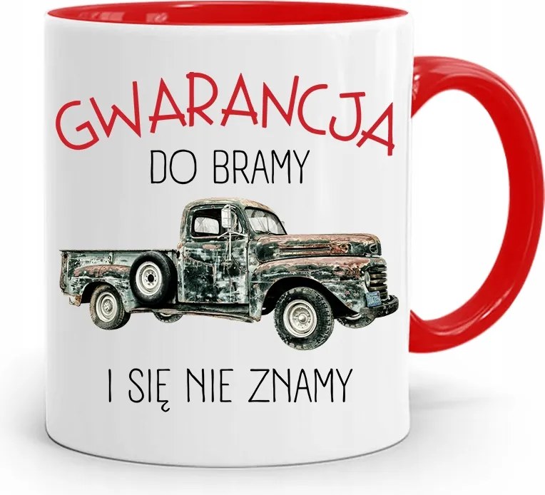 Piros Szerelő Bögre A Kapuhoz És Nem Ismerjük Egymást fényképes nyomtatással