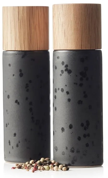 Fekete kerámia só- és borsőrlő szett 2 db-os Gastro Black – Bitz