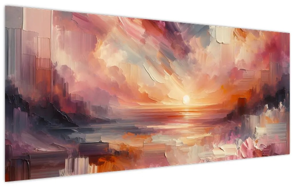 Kép - Festett alkonyat (120x50 cm)