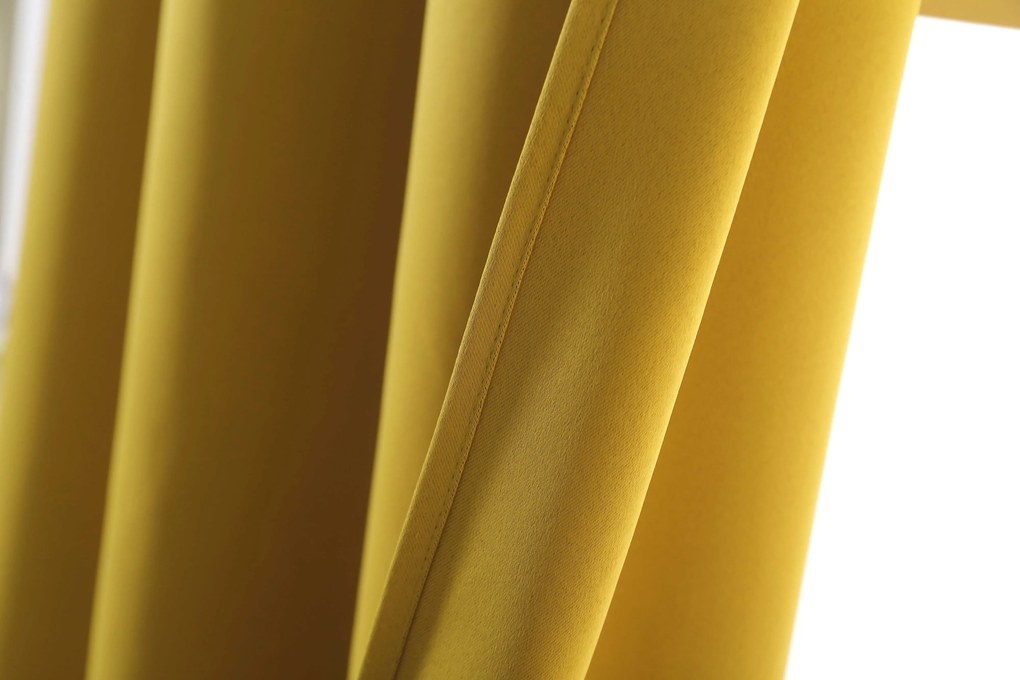 Sárga OXFORD függöny 140x250 cm Felfüggesztés: Hullámos sínszalag