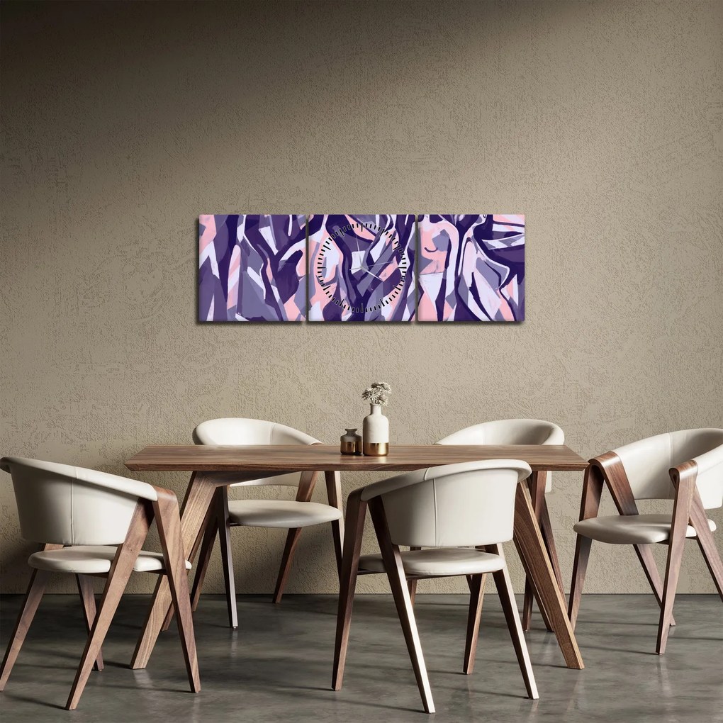 Kép - absztrakt nők (órával) (90x30 cm)