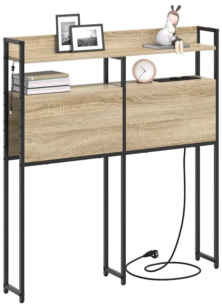 Fejtámla LED -es lámpákkal sonoma tölgy 100 cm Faanyag