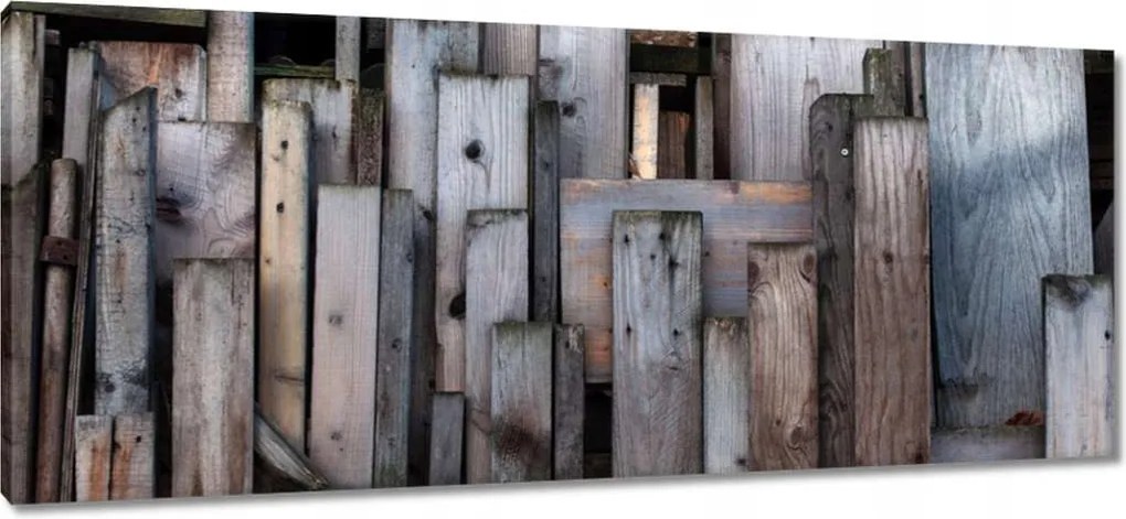 Festmények 100x40 Régi deszkák 3D hatás