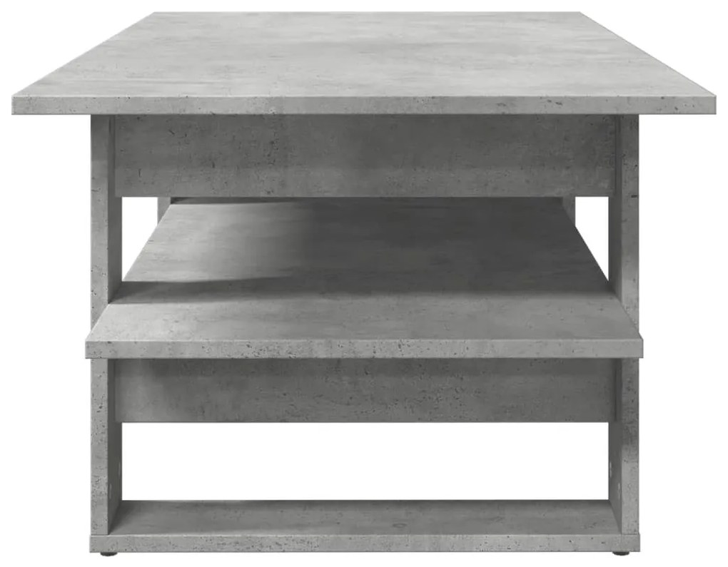 Betonszürke szerelt fa dohányzóasztal 102 x 55 x 42 cm