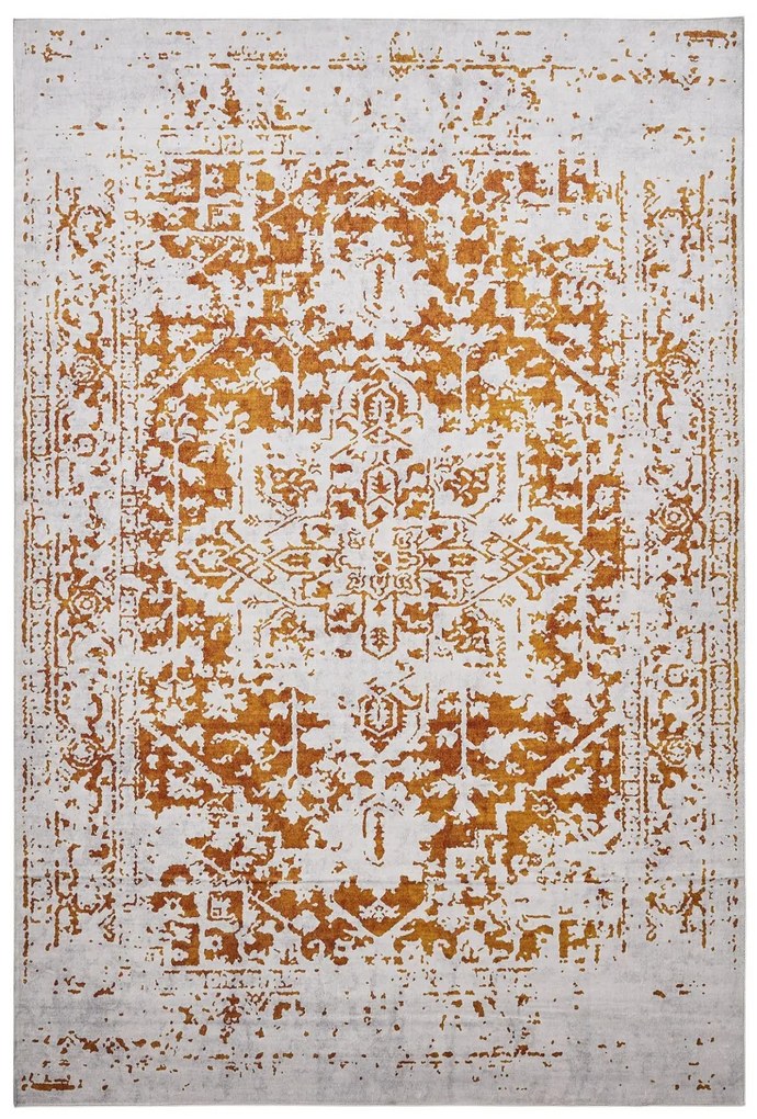 Mosható szőnyeg Miray Grey/Orange 160x230 cm