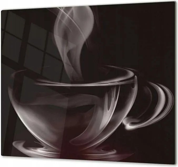 Konyhai vágódeszka csúszásgátló edzett üveg 60x52cm Kávé