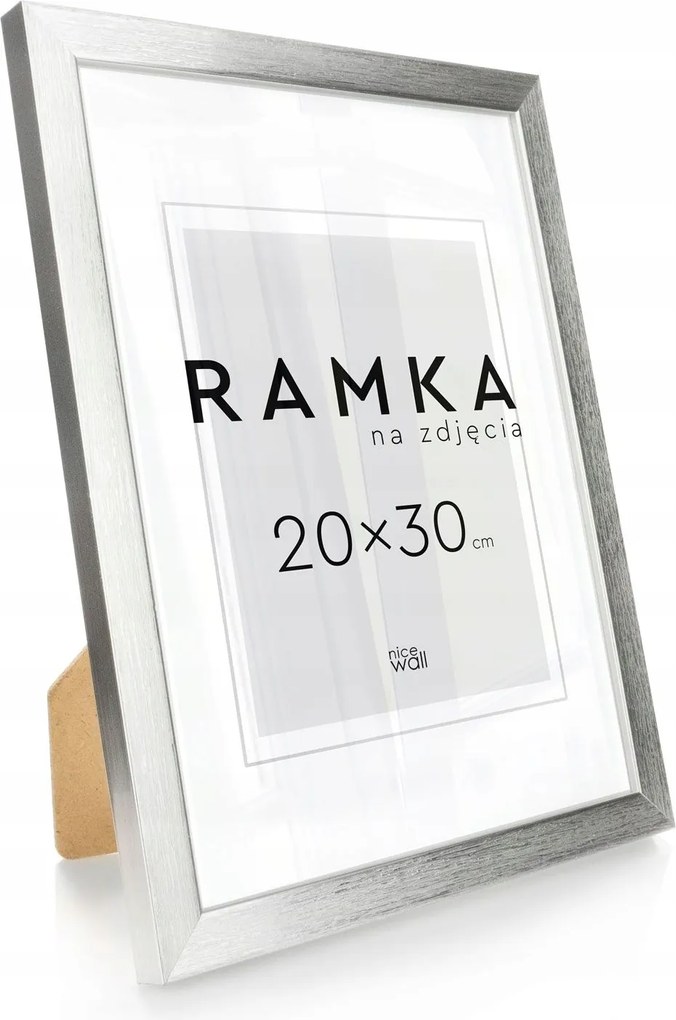 Képkeret 20x30 Képkeret Fénykép Lábtartóval ezüst