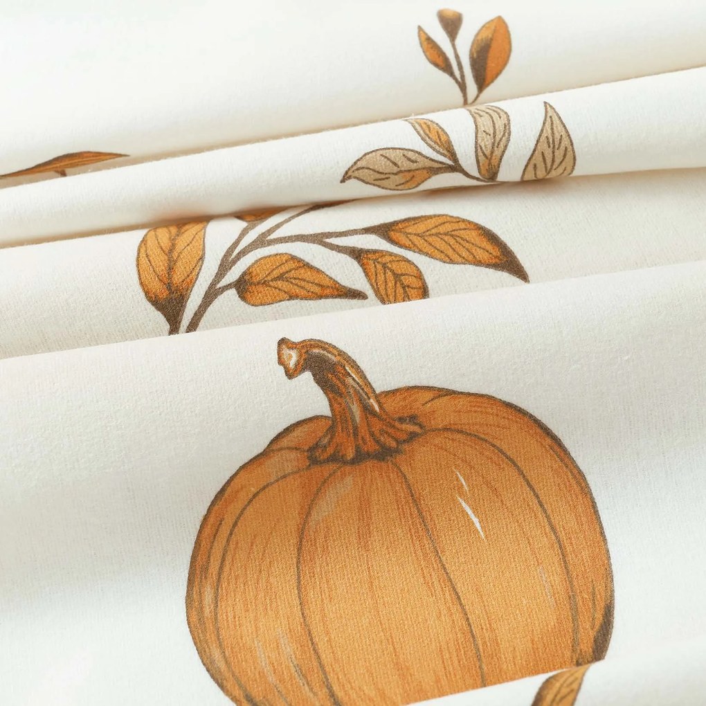 Goldea flanel ágyneműhuzat - őszi tökök és levelek 200 x 200 és 2db 70 x 90 cm