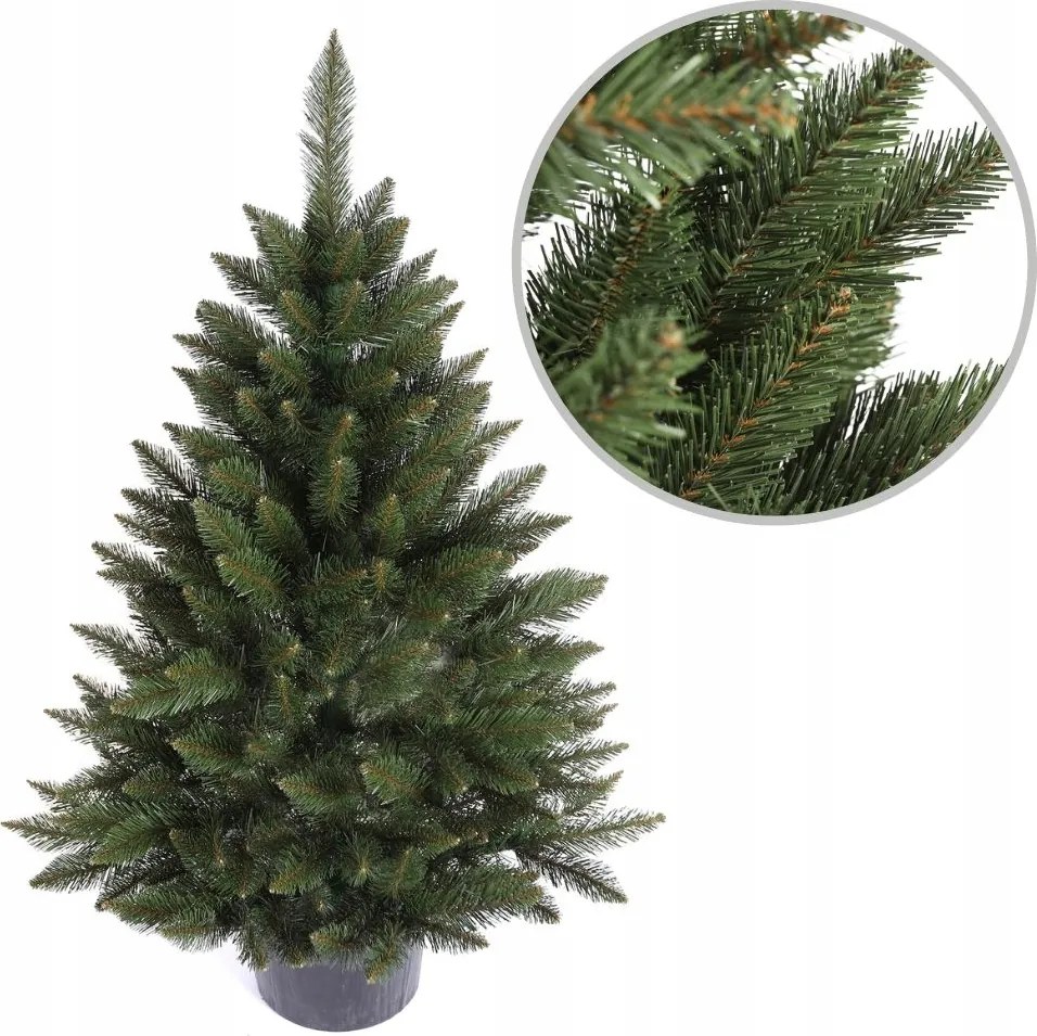Mesterséges karácsonyfa élő cserépben Alaszka lucfenyő 110 cm stabil