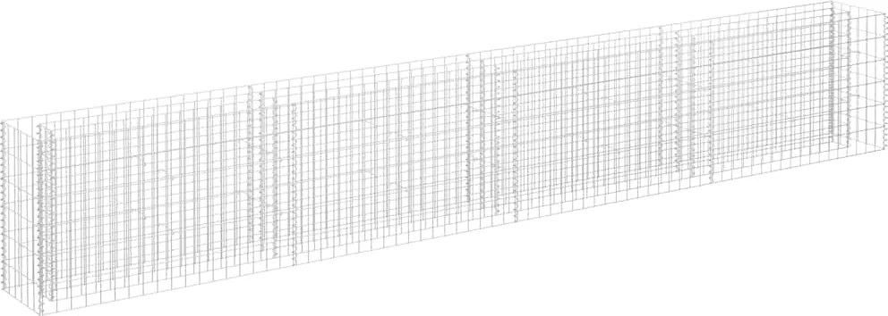 vidaXL horganyzott acél gabion magaságyás 360 x 30 x 60 cm