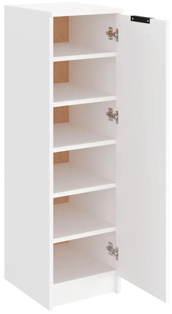 fehér szerelt fa cipősszekrény 30 x 35 x 100 cm