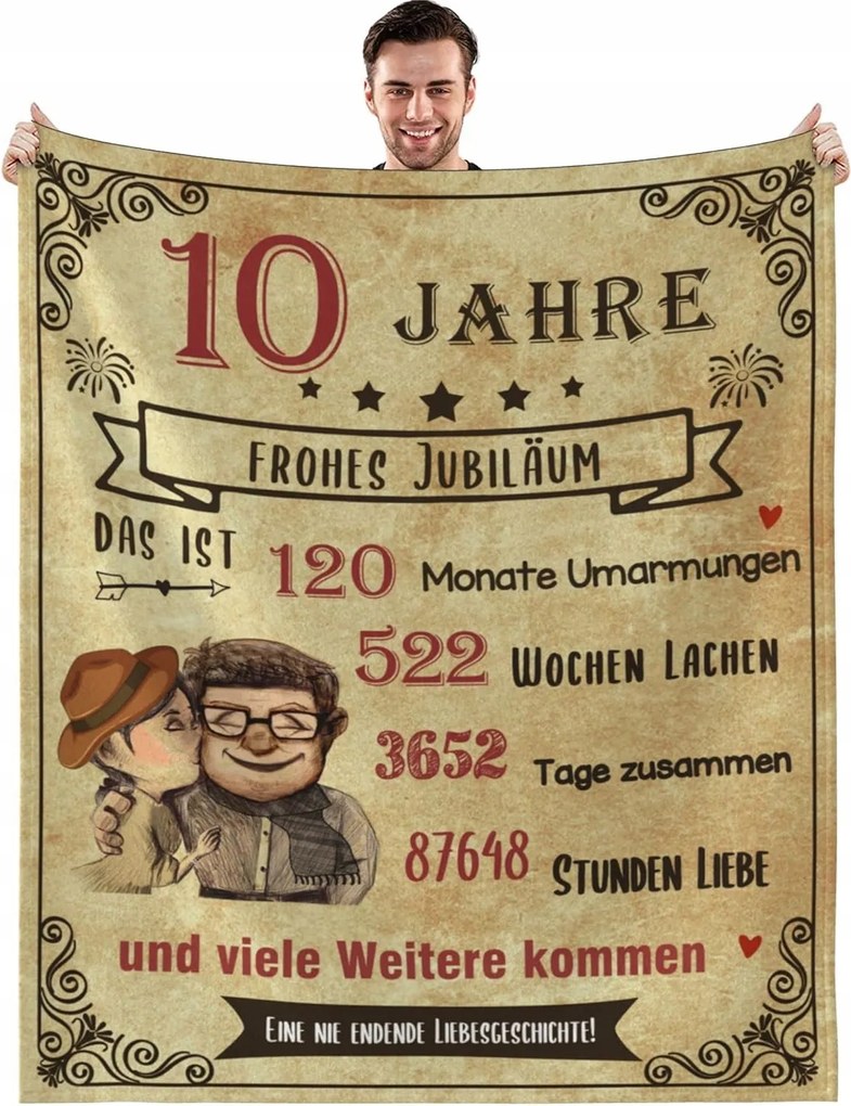 Matt Takaró 10. Házassági Évfordulóra, Ajándék Német 150X200 CM