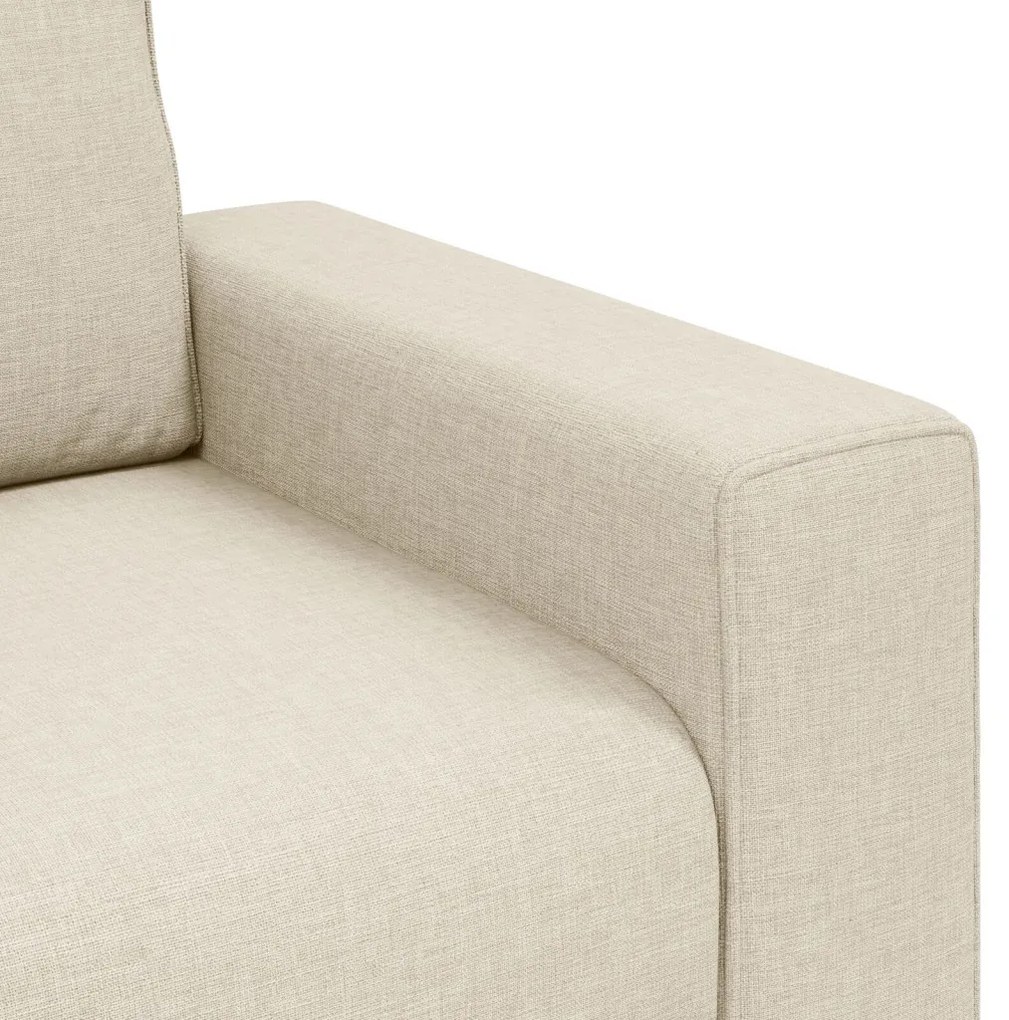 vidaXL | Kanapé | párnával párnával Bézs 221 x 77 x 82 cm Vászon