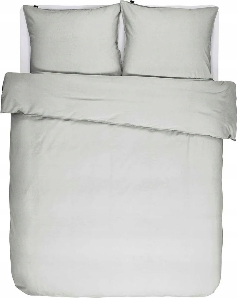 Ezüst Színű Pamut Ágyneműhuzat Garnitúra 200 X 220 CM, Párnahuzattal 60 X 70 CM