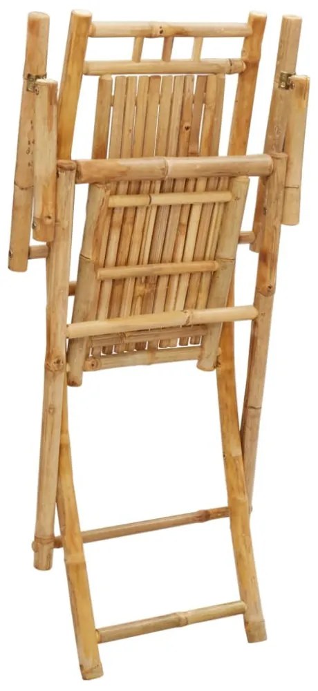 8 db összecsukható bambusz kerti szék 53 x 66 x 99 cm