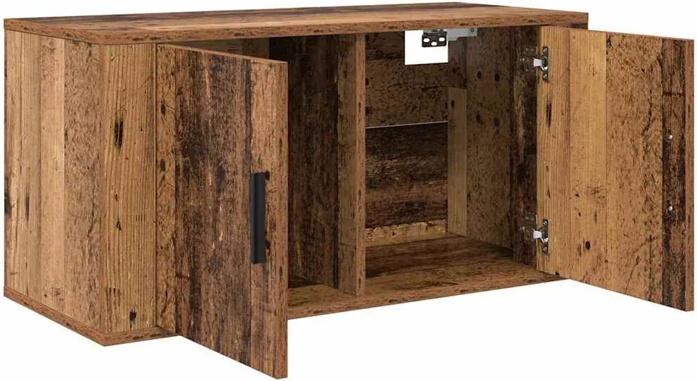 vidaXL Fali TV Szekrény Régi fa 80 x 34.5 x 40 cm Faanyag