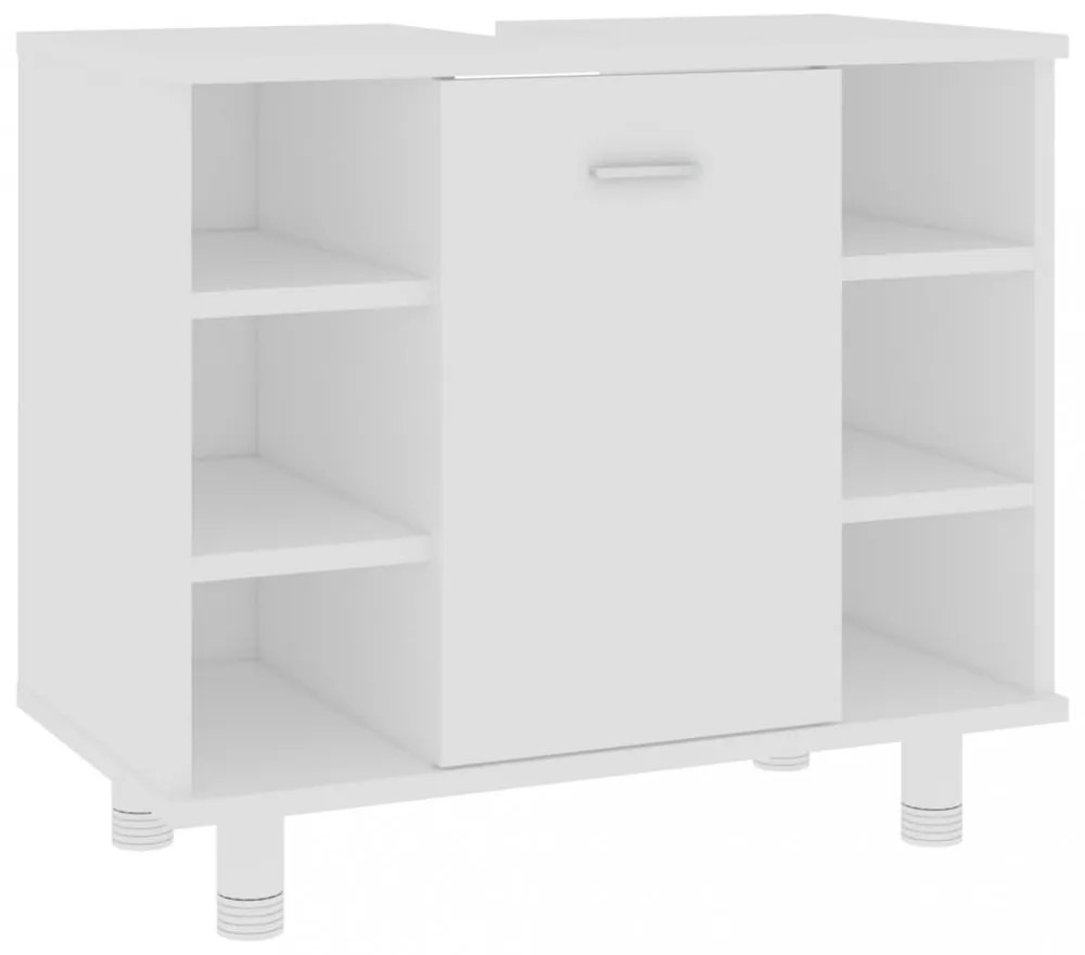 vidaXL fehér szerelt fa fürdőszobaszekrény 60 x 32 x 53,5 cm