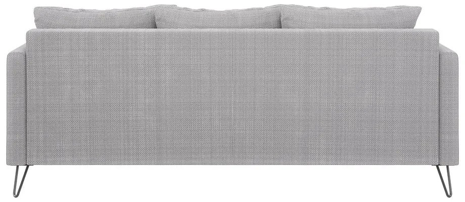 Világosszürke zsenília kanapé 200 cm Freya – Ropez
